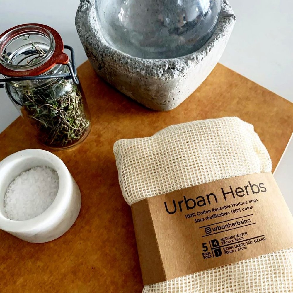 100% COTTON REUSABLE PRODUCE BAGS